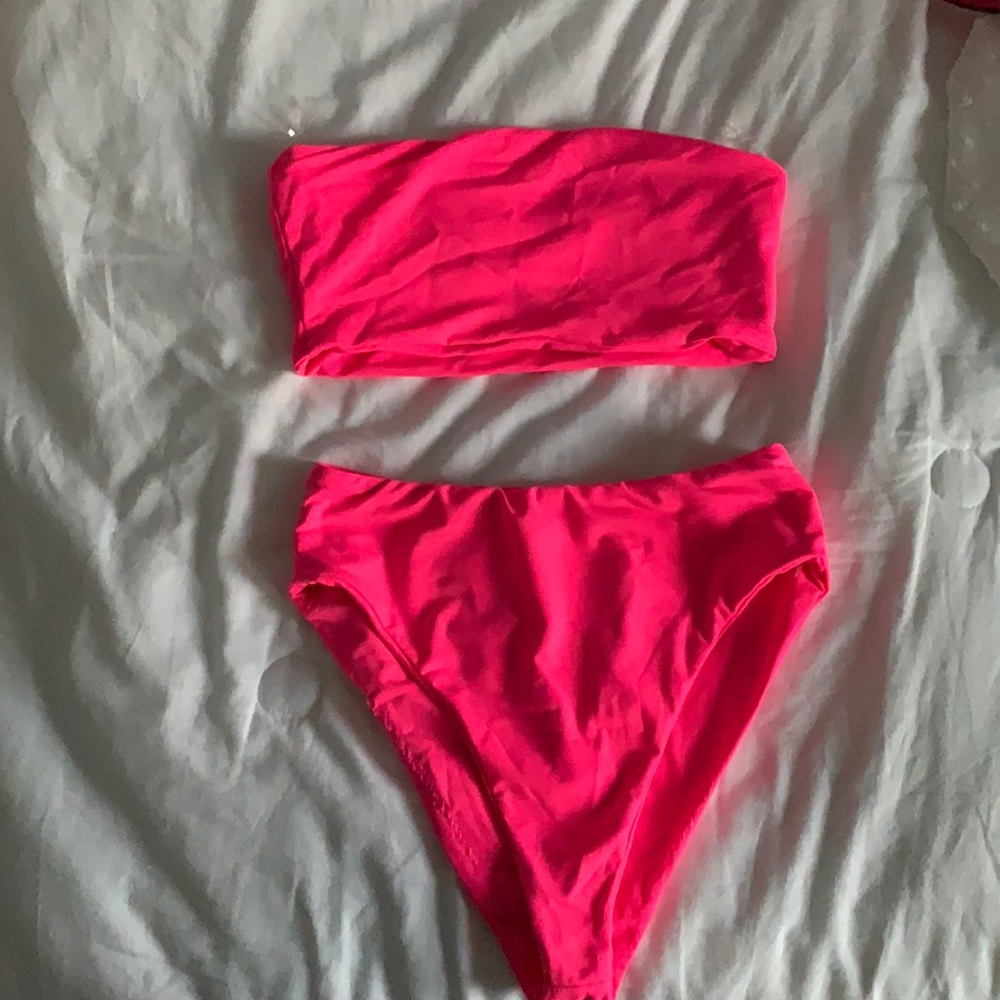 Neon pink fashion nova bikini